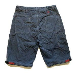 Bugle Boy Carpenter Shorts Mens 36 Relaxed Long Skater Hip Hop Work Utility Gray